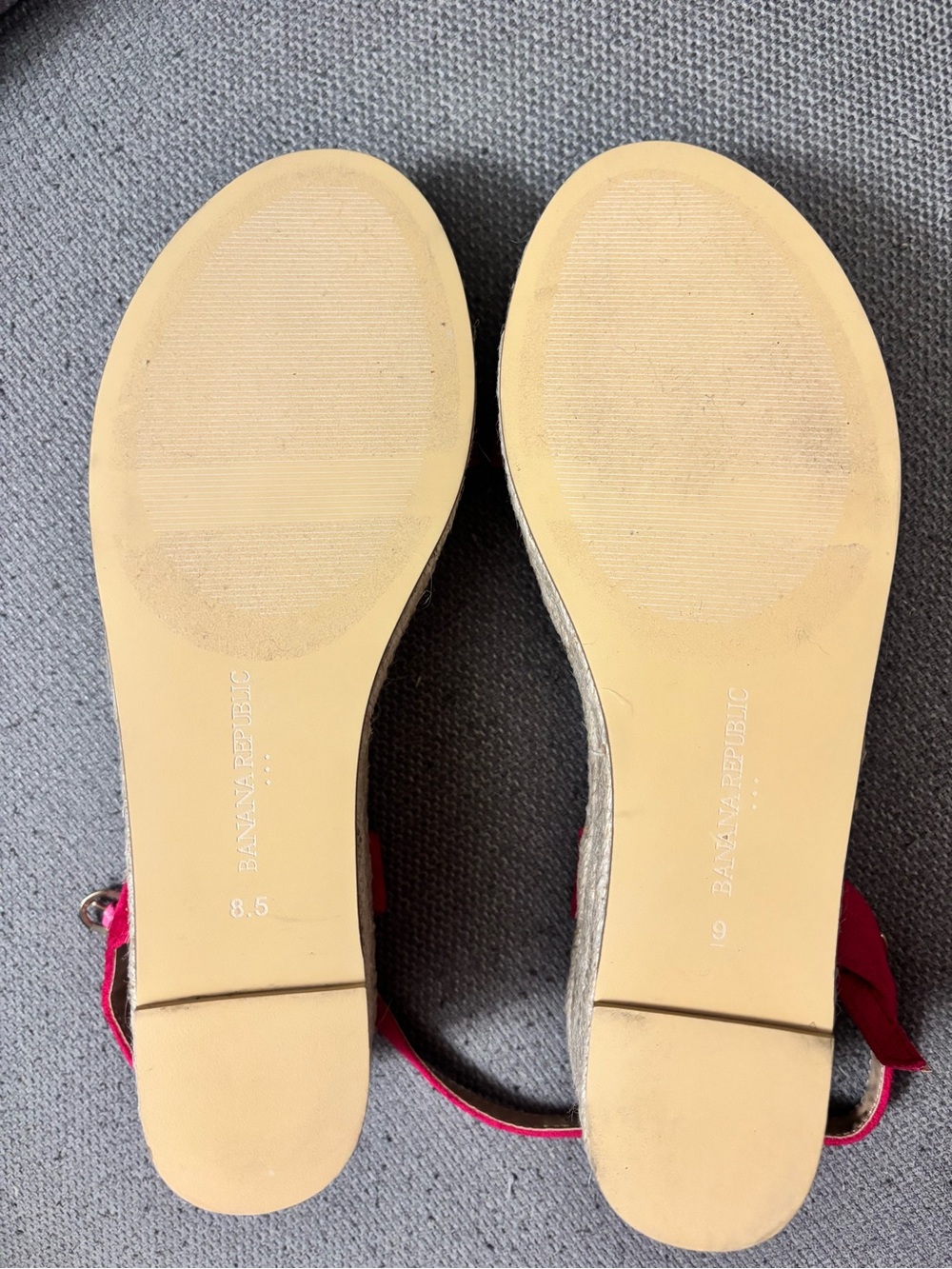 Banana Republic Fuchsia Suede Espadrille Wedge Sandals - Picture 5 of 8